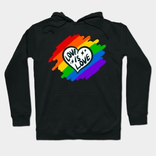 Love is Love LGBTQ Pride Heart Hoodie